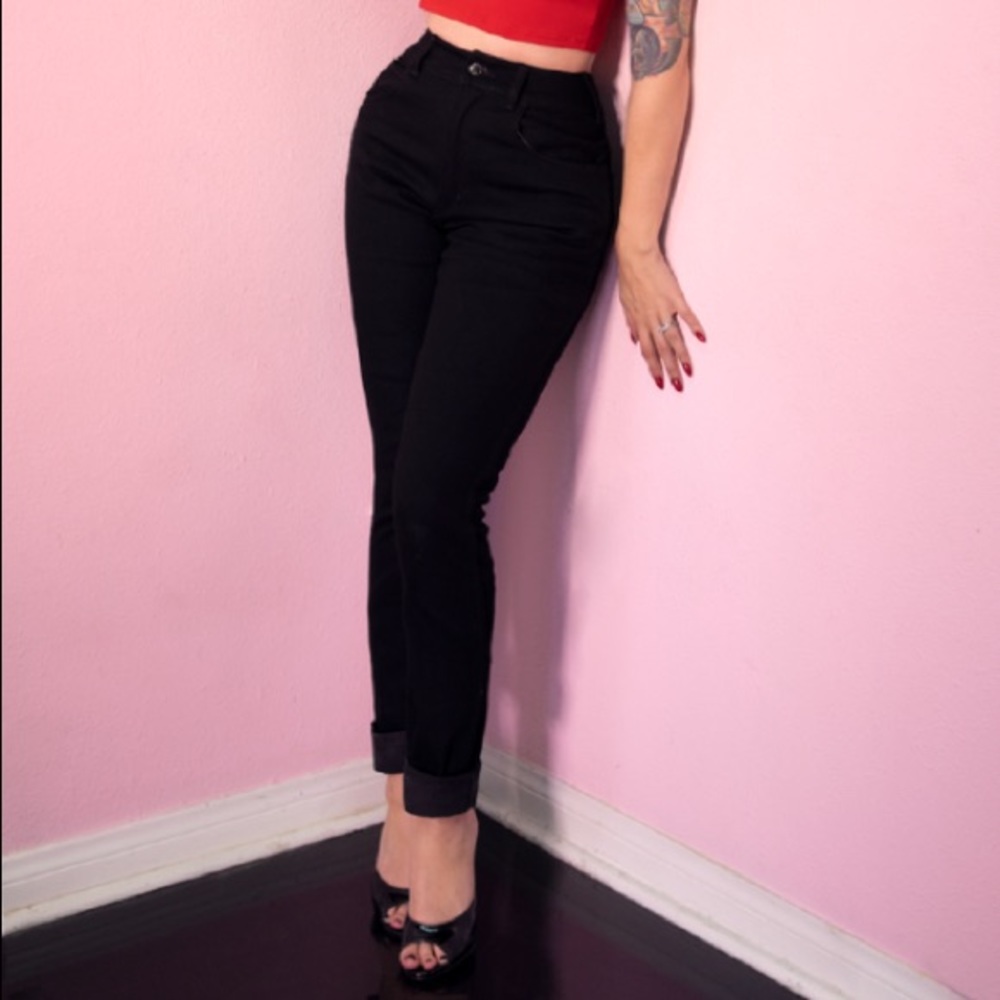 Bad girl denim black jeans, vixen micheline pitt